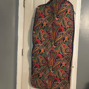 Vera Bradley Navy Quilted Bag with Colorful Floral Trim